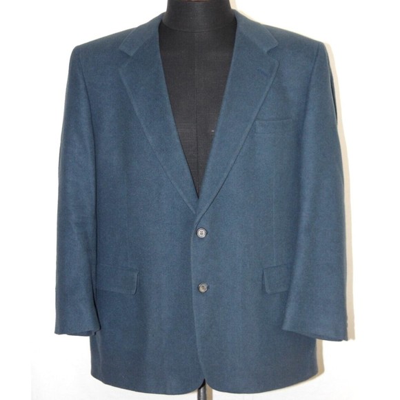 Vtg Brooks Brothers Mens Blue Camel Hair Blazer 2 Button Sport Coat Size 50R** - Picture 1 of 14